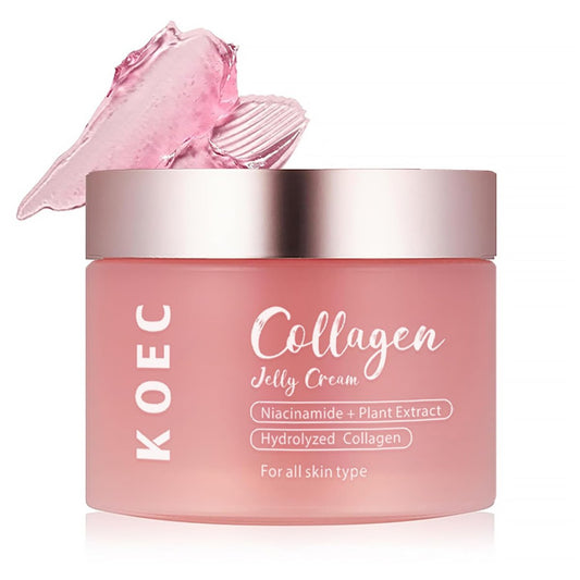 LOYOTICE Collagen Jelly Cream with Niacinamide & Freeze Dried Hydrolyzed Collagen - Boosts Elasticity & Hydration, Reduces Fine Lines & Dullness, Glowy Skin Moisturizer (3.38 fl oz)