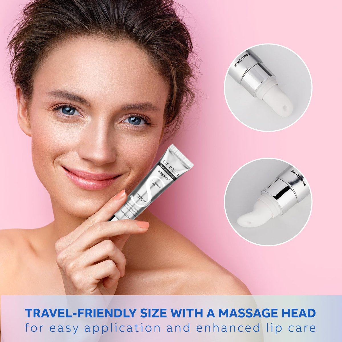 Peptide Lip Treatment Butter Balm: Mini Plumping Gloss Set for Dry Care, with Hyaluronic Acid and Mask Overnight for Glowy Skin, Travel Size Night Hydrating Balm - görsel 5