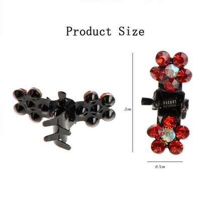 48 Pcs Flower Butterfly Mini Hair Claws Set - Rhinestone Acrylic Strong Hold Clips for Women, Multicolor