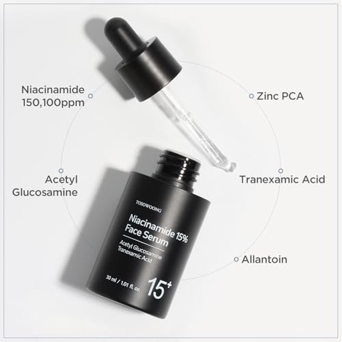 TOSOWOONG Niacinamide 15% Face Serum – Dark Spot Corrector, Pore Minimizer, Glass Skin, Korean Skincare, 30ml - görsel 8