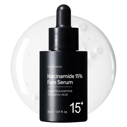 TOSOWOONG Niacinamide 15% Face Serum – Dark Spot Corrector, Pore Minimizer, Glass Skin, Korean Skincare, 30ml