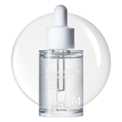 TOSOWOONG Alpha Arbutin 2% Rice Serum – Brightening & Hydrating Korean Skin Care for Glass Skin, 33ml Avelisse