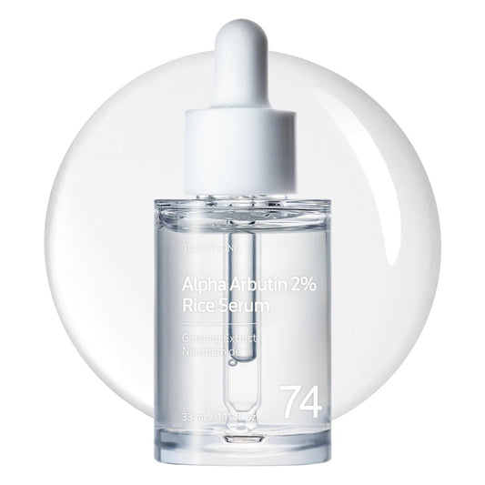 TOSOWOONG Alpha Arbutin 2% Rice Serum – Brightening & Hydrating Korean Skin Care for Glass Skin, 33ml Avelisse
