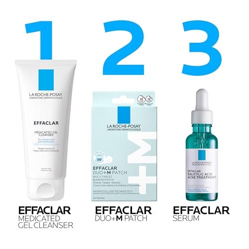La Roche-Posay Effaclar Multi-Target Blemish Patches, Hydrocolloid Pimple Patches for Face, 22 Count (12 Small, 10 Medium) - görsel 10