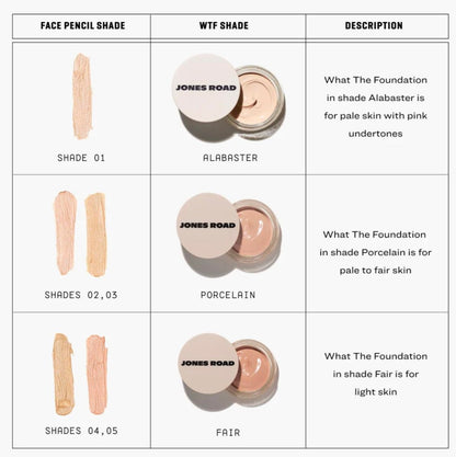 Jones Road What The Foundation - Tinted Moisture Balm - Fair - 1.14 oz + Free Korean Blueberry Sheet Mask Avelisse