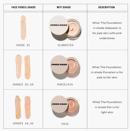 Jones Road What The Foundation - Tinted Moisture Balm - Fair - 1.14 oz + Free Korean Blueberry Sheet Mask Avelisse