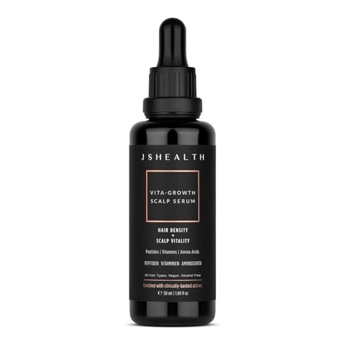 JSHealth Peptide Hair Growth Scalp Serum for Women – Clinically Studied Actives with Capixyl, Capilia Longa, Baicapil – Supports Hair Retention and Density – Vegan, Oil-Free (1.69 fl oz) Avelisse