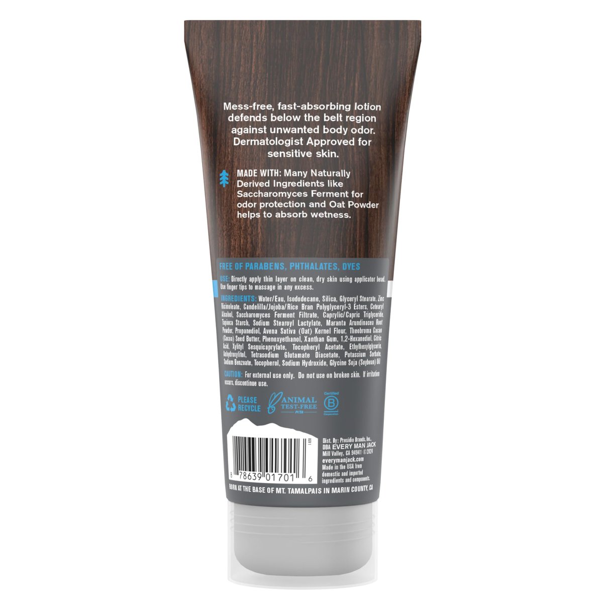 Every Man Jack Men's Ball Deodorant Lotion - Aluminum Free, Unscented, Naturally Derived, 3 fl oz - görsel 15