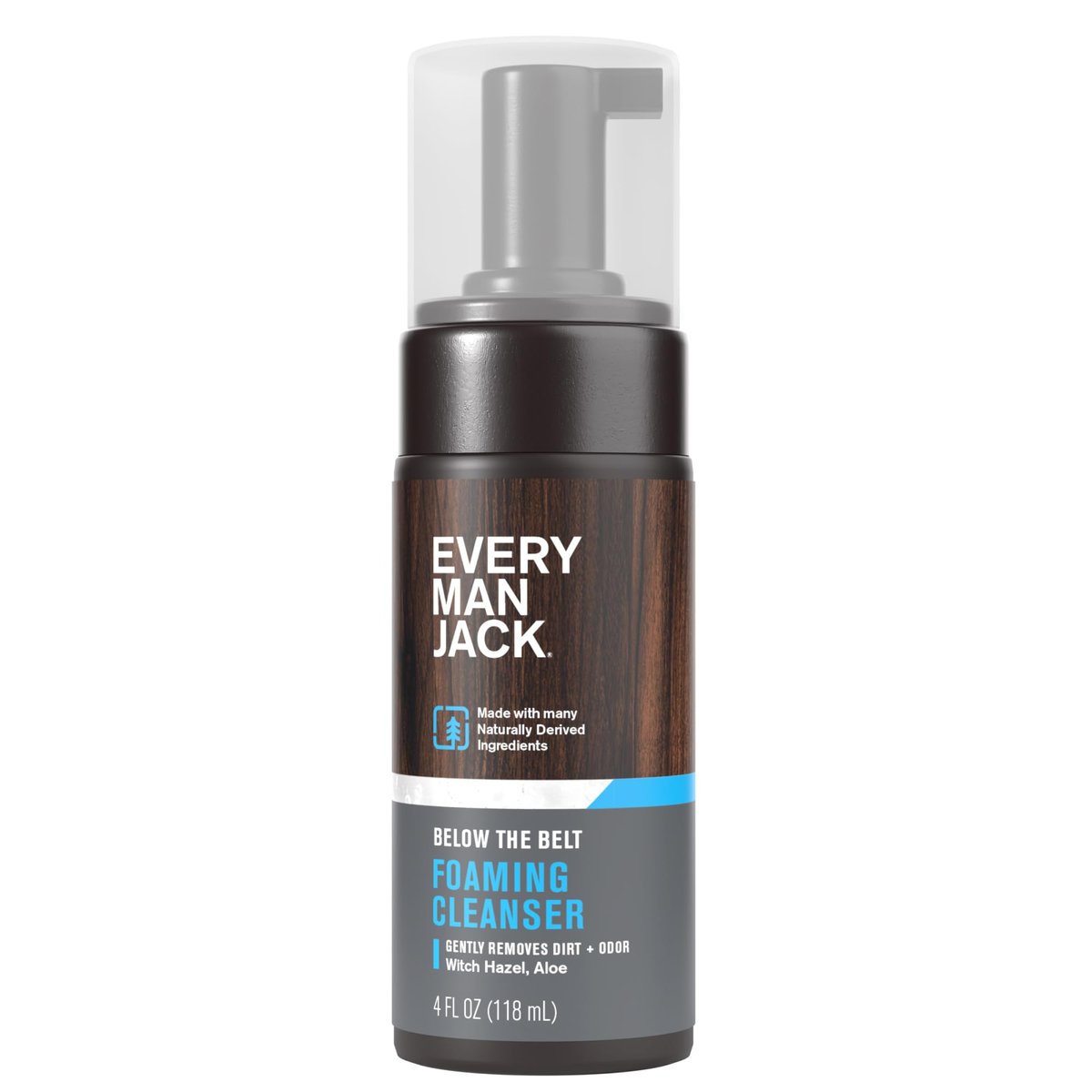 Every Man Jack Men's Foaming Groin Wash – Gentle Below the Belt Cleanser with Naturally Derived Ingredients, 4 Fl Oz - görsel 1