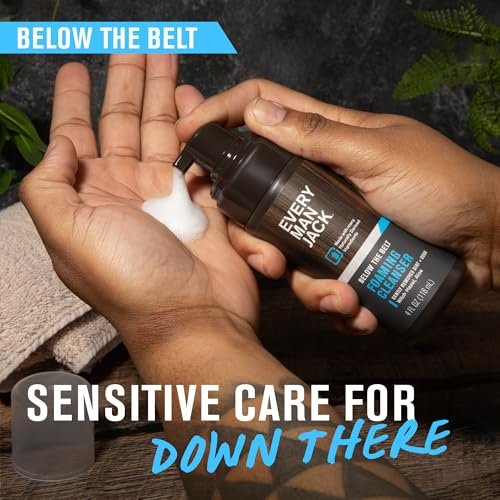 Every Man Jack Men's Foaming Groin Wash – Gentle Below the Belt Cleanser with Naturally Derived Ingredients, 4 Fl Oz - görsel 10