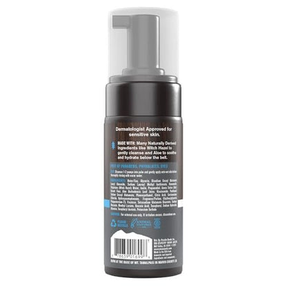 Every Man Jack Men's Foaming Groin Wash – Gentle Below the Belt Cleanser with Naturally Derived Ingredients, 4 Fl Oz