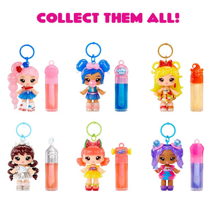 Yummiland x Licensed Sweets Lip Gloss Doll: Blow Pop - DIY Lip Gloss with Removable Keychain, Cosmetic Play Collectible for Ages 4+