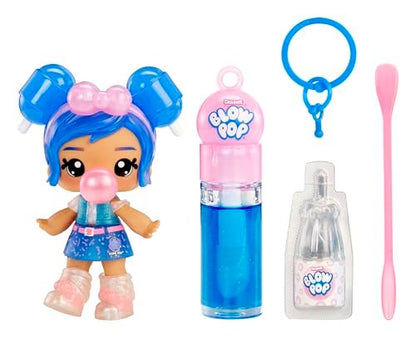 Yummiland x Licensed Sweets Lip Gloss Doll: Blow Pop - DIY Lip Gloss with Removable Keychain, Cosmetic Play Collectible for Ages 4+