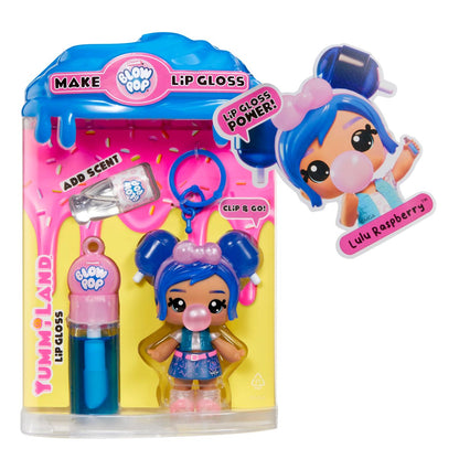 Yummiland x Licensed Sweets Lip Gloss Doll: Blow Pop - DIY Lip Gloss with Removable Keychain, Cosmetic Play Collectible for Ages 4+