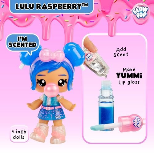 Yummiland x Licensed Sweets Lip Gloss Doll: Blow Pop - DIY Lip Gloss with Removable Keychain, Cosmetic Play Collectible for Ages 4+ - görsel 8