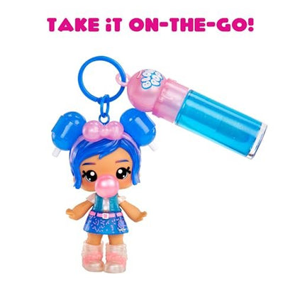 Yummiland x Licensed Sweets Lip Gloss Doll: Blow Pop - DIY Lip Gloss with Removable Keychain, Cosmetic Play Collectible for Ages 4+
