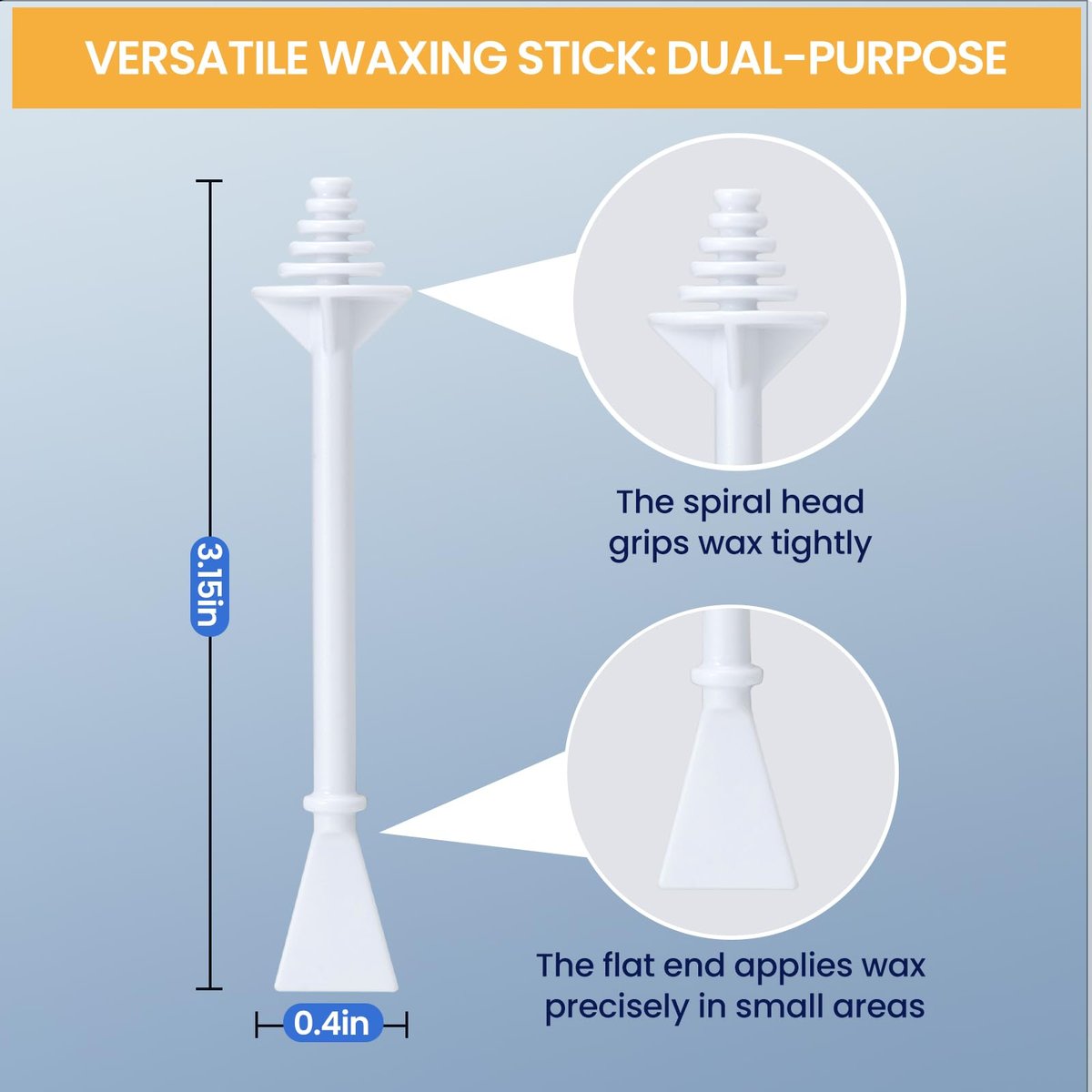 SUERBEATY 60 Pcs Nose Wax Sticks, Hair Wax Applicator with Disposable Spatulas for Nostril Cleaning, Ear Face Hair Removal for Men Women, Painless - görsel 7