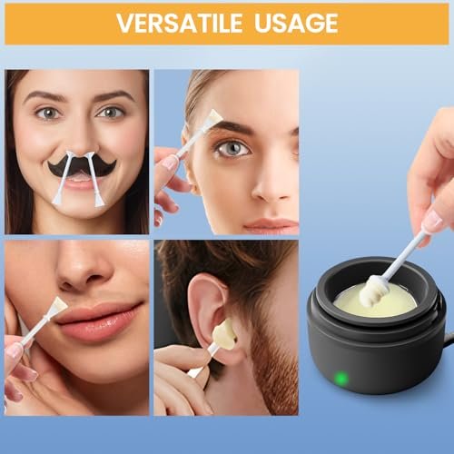 SUERBEATY 60 Pcs Nose Wax Sticks, Hair Wax Applicator with Disposable Spatulas for Nostril Cleaning, Ear Face Hair Removal for Men Women, Painless - görsel 12
