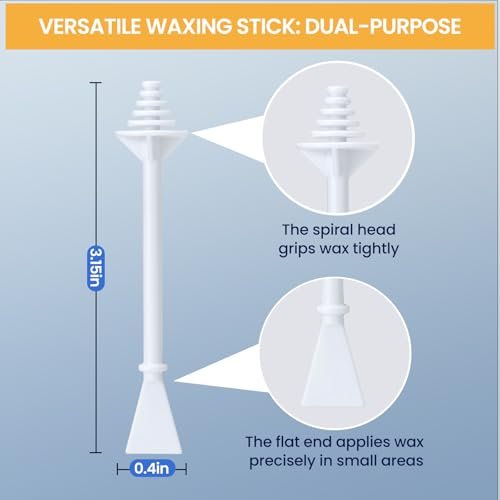 SUERBEATY 60 Pcs Nose Wax Sticks, Hair Wax Applicator with Disposable Spatulas for Nostril Cleaning, Ear Face Hair Removal for Men Women, Painless - görsel 6