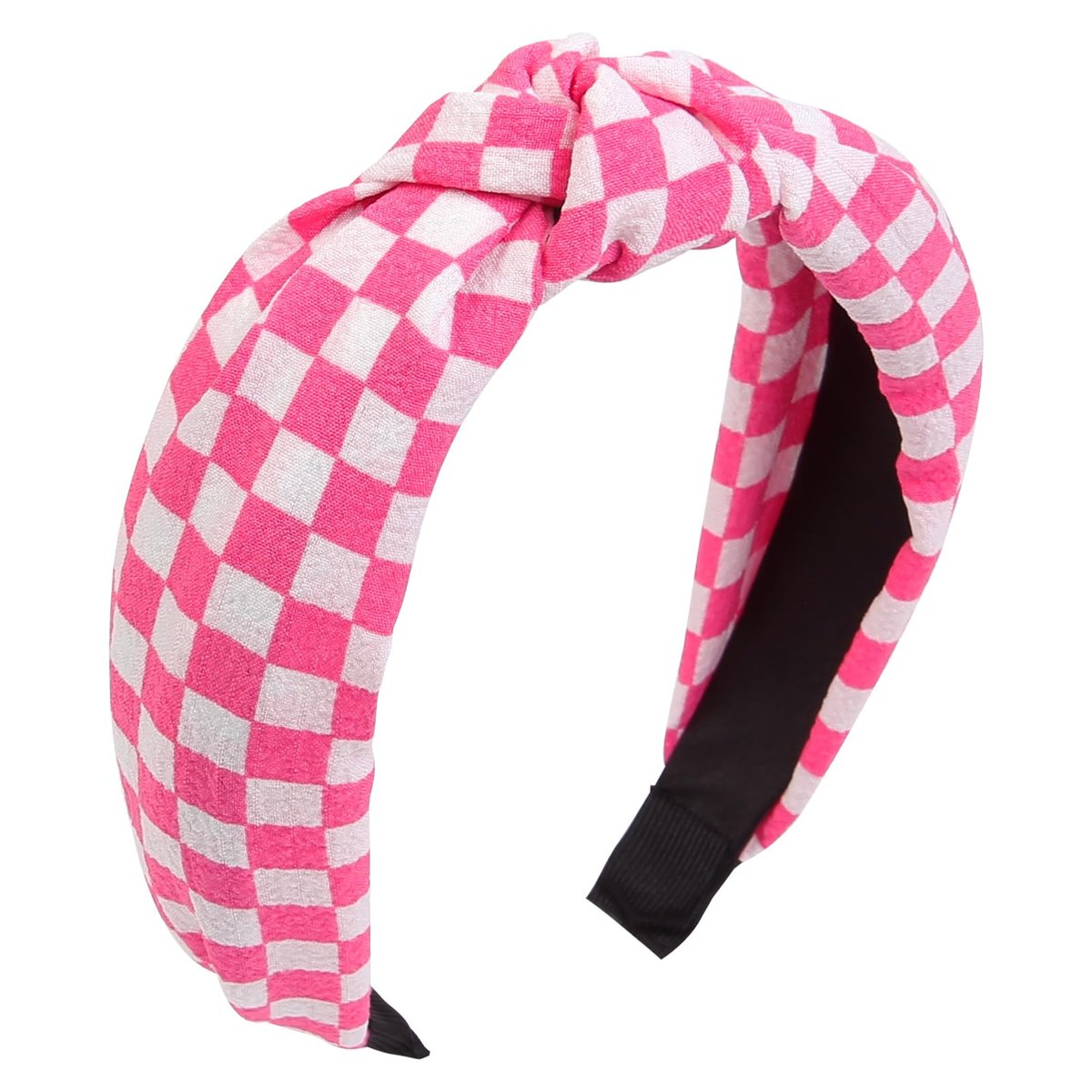 Huachi Hot Pink Headbands for Women Girls – 4 Pack Cute Flower Printed Knotted Head Bands, Non Slip Wide Top Knot Hairbands, Trendy Hair Accessories Avelisse