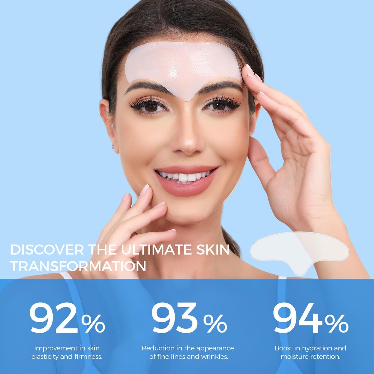 Okela Forehead Wrinkle Patches Overnight with Collagen - 20 Patches for Anti-Aging Beauty Treatment - görsel 9