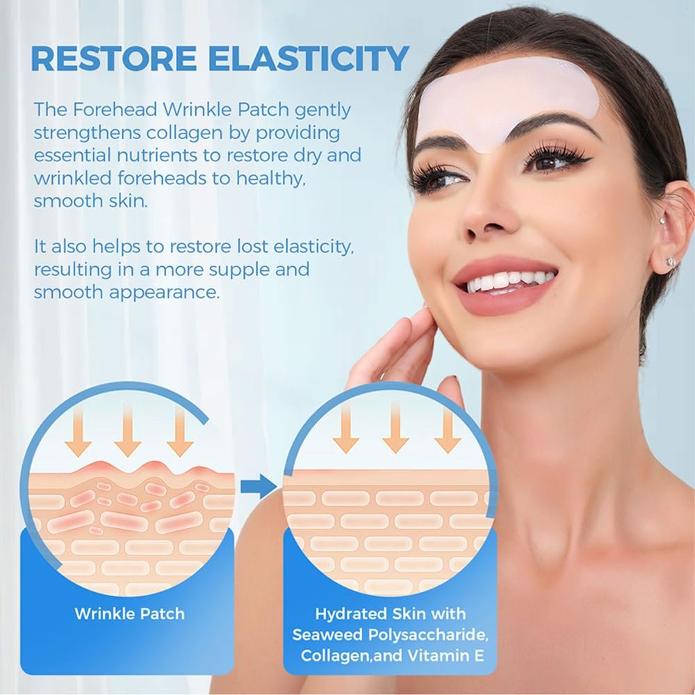 Okela Forehead Wrinkle Patches Overnight with Collagen - 20 Patches for Anti-Aging Beauty Treatment - görsel 11