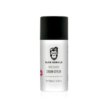 Slick Gorilla Hair Styling Cream - Light Flexible Hold, Smooth Frizz Control, Natural Matte Finish, Daily Grooming Cream for Men, 3.38 fl oz (100ml) Avelisse