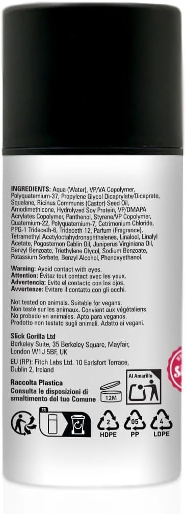 Slick Gorilla Hair Styling Cream - Light Flexible Hold, Smooth Frizz Control, Natural Matte Finish, Daily Grooming Cream for Men, 3.38 fl oz (100ml) Avelisse