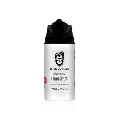 Slick Gorilla Hair Styling Cream - Light Flexible Hold, Smooth Frizz Control, Natural Matte Finish, Daily Grooming Cream for Men, 3.38 fl oz (100ml) Avelisse
