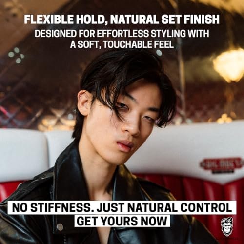 Slick Gorilla Hair Styling Cream - Light Flexible Hold, Smooth Frizz Control, Natural Matte Finish, Daily Grooming Cream for Men, 3.38 fl oz (100ml) Avelisse