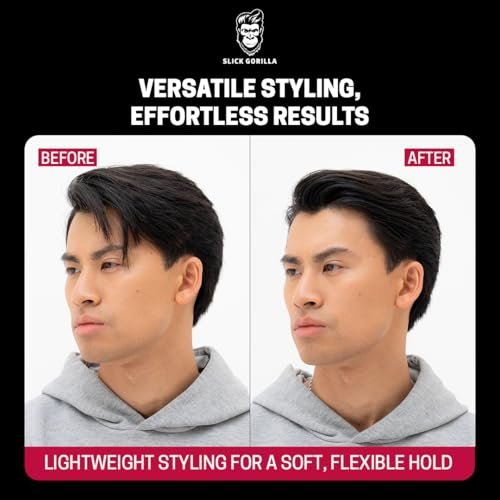 Slick Gorilla Hair Styling Cream - Light Flexible Hold, Smooth Frizz Control, Natural Matte Finish, Daily Grooming Cream for Men, 3.38 fl oz (100ml) Avelisse