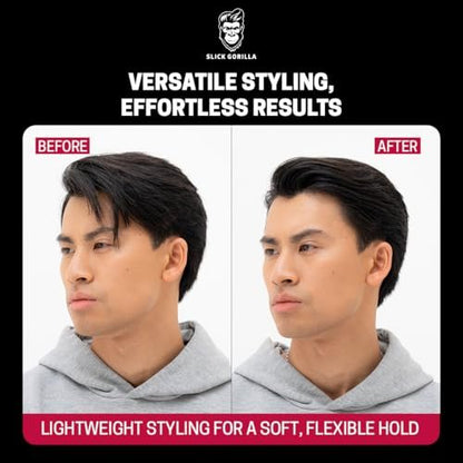 Slick Gorilla Hair Styling Cream - Light Flexible Hold, Smooth Frizz Control, Natural Matte Finish, Daily Grooming Cream for Men, 3.38 fl oz (100ml) Avelisse