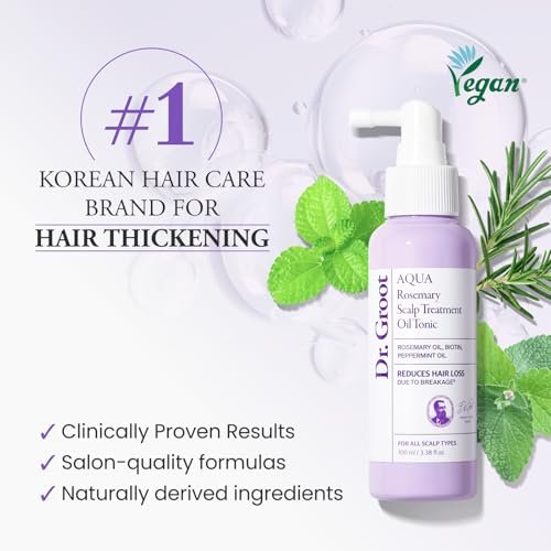 Dr.groot Rosemary Mint Oil Tonic for Hair Growth with Biotin, Hyaluronic Acid, Thickening & Scalp Nourishing - Korean Haircare, Sulfate-Free, 3.38 fl oz - görsel 3