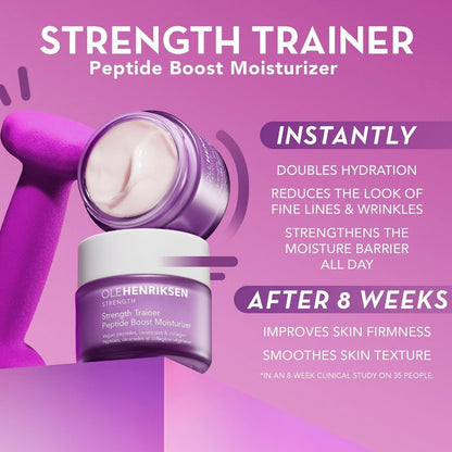 Ole Henriksen Strength Trainer Peptide Boost Facial Moisturizer with Ceramides & Collagen – Full Size, UNBOXED, 1.7 fl oz (50 ml) Jar Avelisse