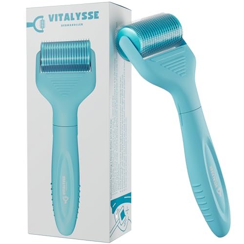 Vitalysse Scalp Derma Roller – 0.25mm Microneedling Tool for Hair & Scalp – 1200 Titanium Needles, Replaceable Head – Hair Care for Men & Women – Proudly Canadian Avelisse