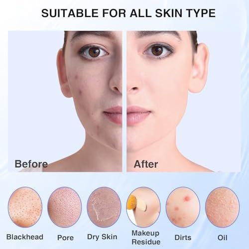 5 Modes Silicone Face Scrubber - Waterproof Electric Facial Cleansing Brush for Deep Cleansing, Exfoliating & Massage (Blue) - görsel 12
