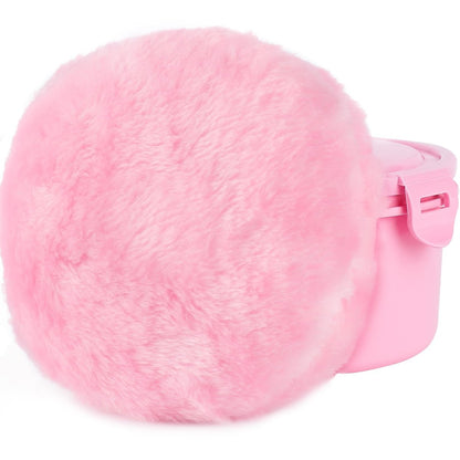 WSYUB Extra-Large Velour Body Powder Puff - 6 Inch Ultra Soft Fluffy Pink Puff for Body Powder