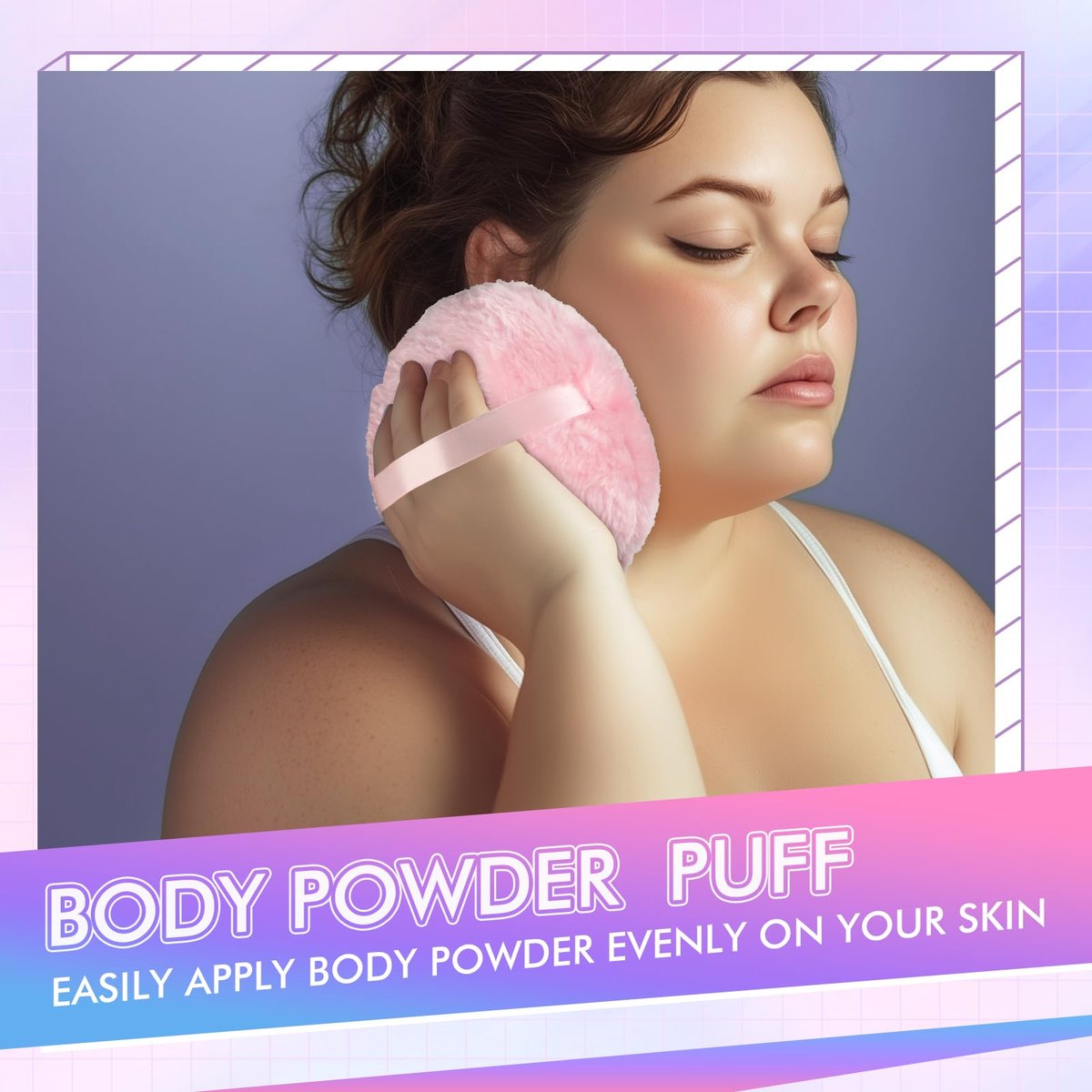 WSYUB Extra-Large Velour Body Powder Puff - 6 Inch Ultra Soft Fluffy Pink Puff for Body Powder - görsel 11