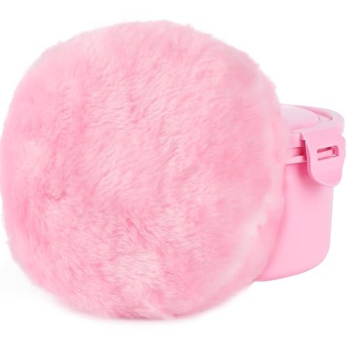 WSYUB Extra-Large Velour Body Powder Puff - 6 Inch Ultra Soft Fluffy Pink Puff for Body Powder - görsel 2