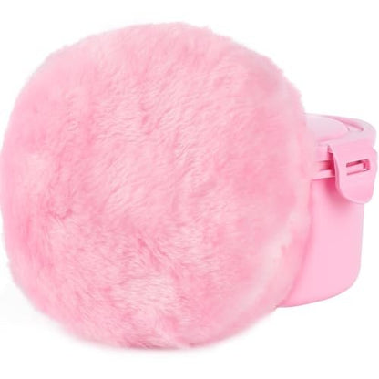 WSYUB Extra-Large Velour Body Powder Puff - 6 Inch Ultra Soft Fluffy Pink Puff for Body Powder
