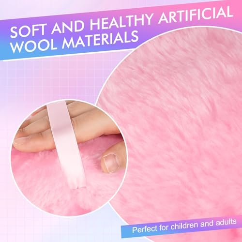 WSYUB Extra-Large Velour Body Powder Puff - 6 Inch Ultra Soft Fluffy Pink Puff for Body Powder - görsel 8
