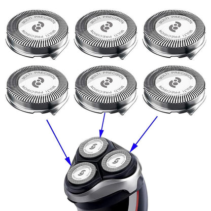 HQ8 Replacement Heads Compatible with Philips Norelco Aquatec Shavers – 6-Pack Upgrade Silver Avelisse