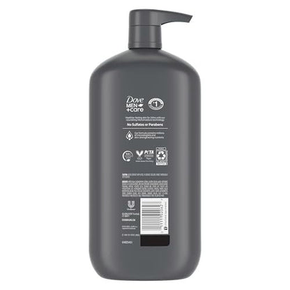 DOVE MEN + CARE Body and Face Scrub Charcoal + Clay Body Wash for Men, 30 oz – Deep Cleansing with 24-Hour Nourishing Micromoisture Technology