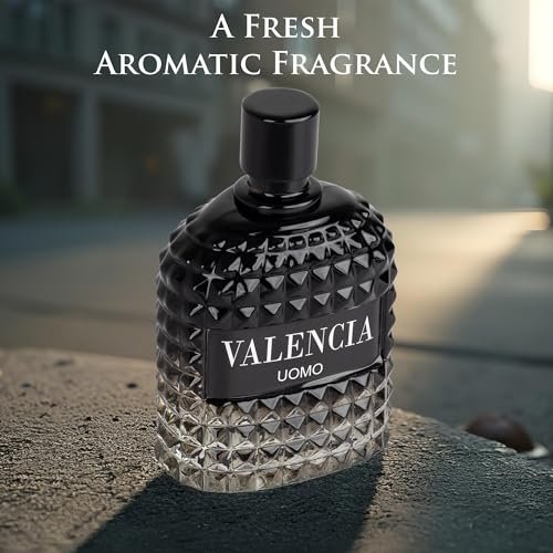 Valencia UOMO for Men Eau De Parfum - Woody Aromatic Fragrance with Floral Twist & Mineral Notes - 100ml Avelisse