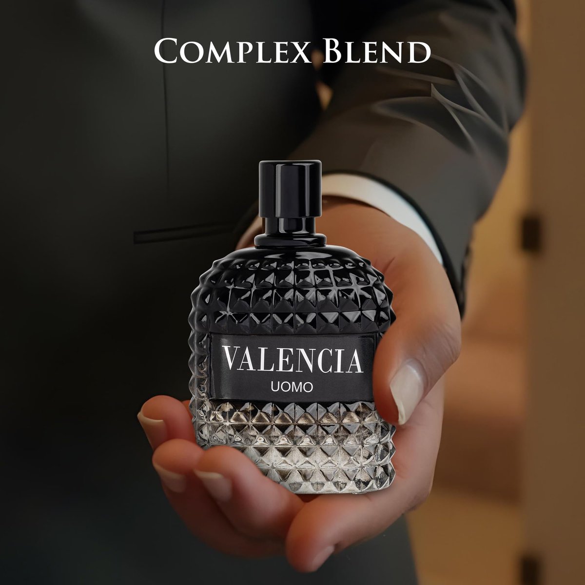 Valencia UOMO for Men Eau De Parfum - Woody Aromatic Fragrance with Floral Twist & Mineral Notes - 100ml Avelisse