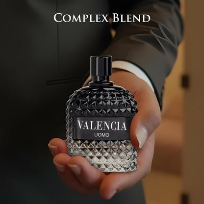 Valencia UOMO for Men Eau De Parfum - Woody Aromatic Fragrance with Floral Twist & Mineral Notes - 100ml Avelisse