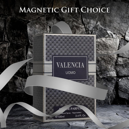 Valencia UOMO for Men Eau De Parfum - Woody Aromatic Fragrance with Floral Twist & Mineral Notes - 100ml Avelisse
