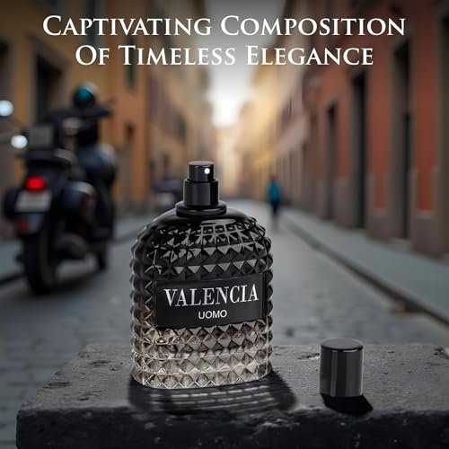 Valencia UOMO for Men Eau De Parfum - Woody Aromatic Fragrance with Floral Twist & Mineral Notes - 100ml Avelisse