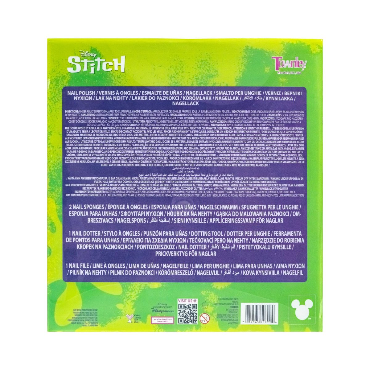 Disney Stitch 15-Piece Water-Based Peel-Off Nail Polish Set for Kids - Townley Girl - görsel 17