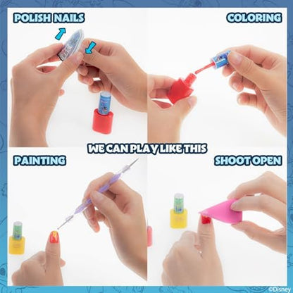 Disney Stitch 15-Piece Water-Based Peel-Off Nail Polish Set for Kids - Townley Girl
